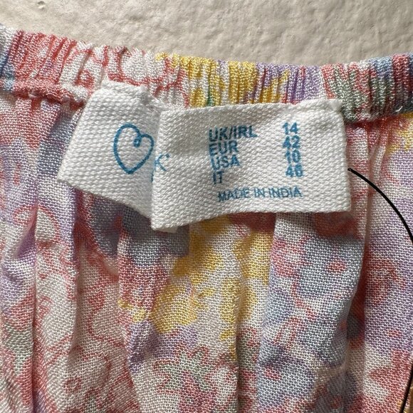 womens primark pastel summer dress Size 10 US Floral Spring Lightweight - Picture 6 of 9